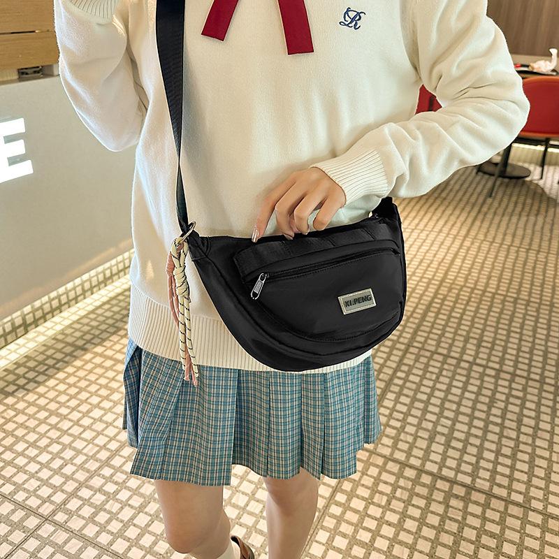 Girls Style Small Satchel Casual Commuter Dumpling Bag Versatile Pink Messenger Bag Niche Shoulder Bag Women
