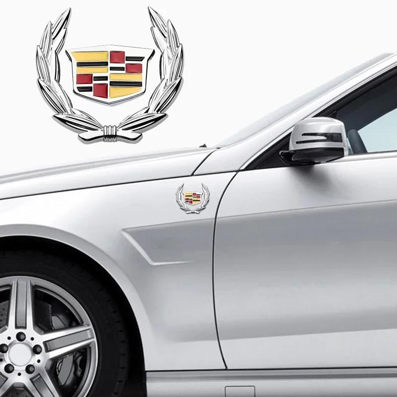 3D Metall für Cadillac Escalade CTS CT5 XT5 XTS XLR BLS SLS STS ATS XT4 CT4 2025 Auto Karosserie Heckscheibe Seitenaufkleber Emblem Abziehbilder