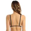 Damen Durchsichtiger Spitzen-BH mit offenen Körbchen Verstellbarer Spaghettiträger Lingerie-Top