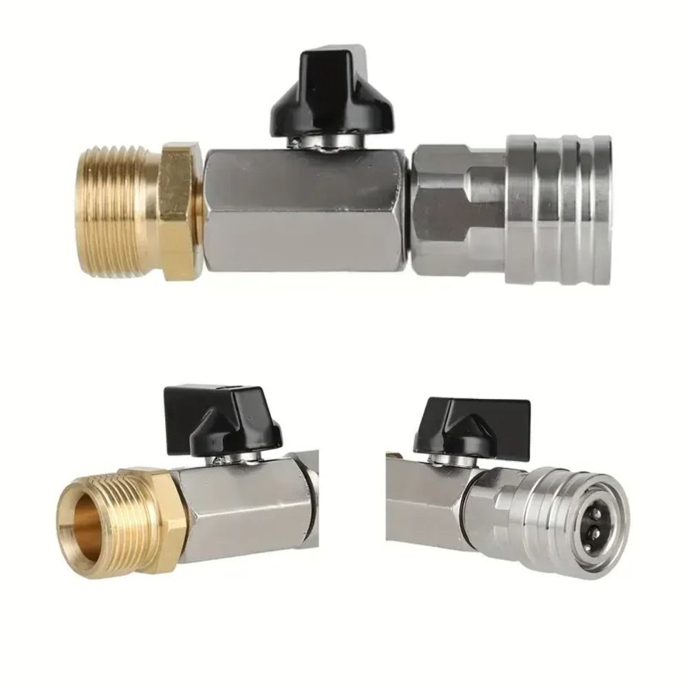 1/4 Inch Quick Connector Brass Material Hose Switch Quick Connect Shut-Off Valve  Garden Use