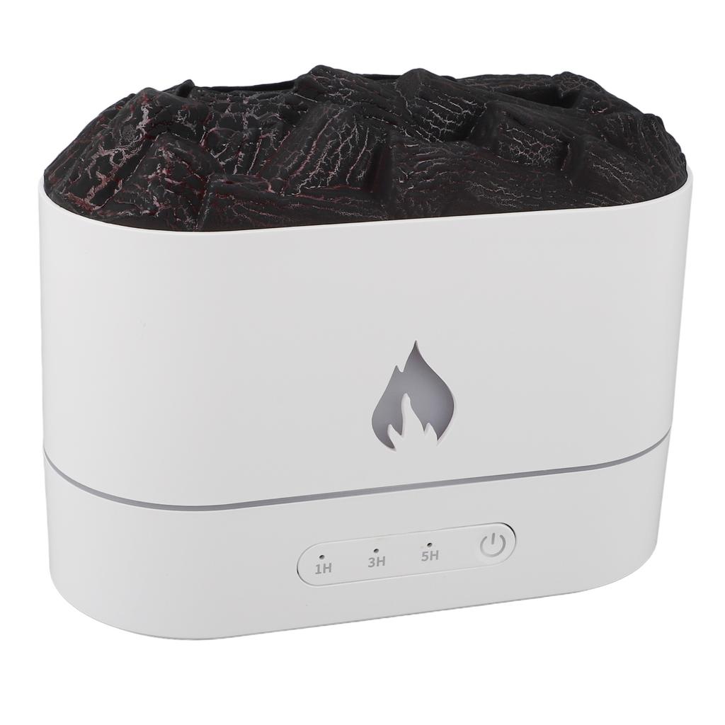 Volcano Aroma Diffuser 7 Colors Lights Fine Mist Simulated Flame Smart Timer 250ml Tank Super Quiet