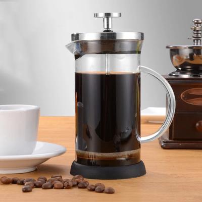 350-1000ML Franskpress Kaffekannor Med Filter Högt Borosilikatglas Värmebeständig Kaffebryggare Mjölkskummare Kannor