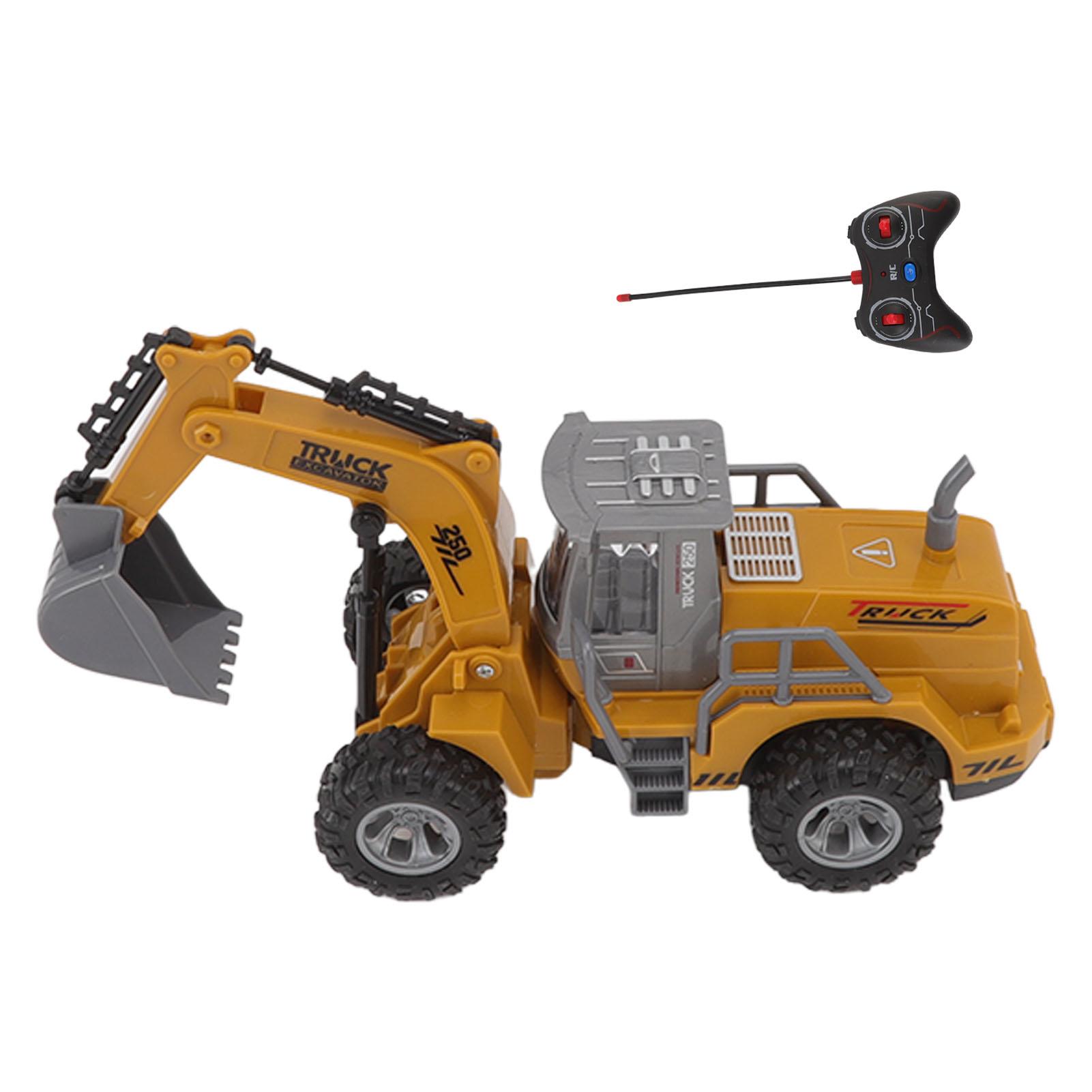 Wireless Control Excavator Toy Electric Wireless USB Charging Construction Vehicles Toy for Kids Yellow