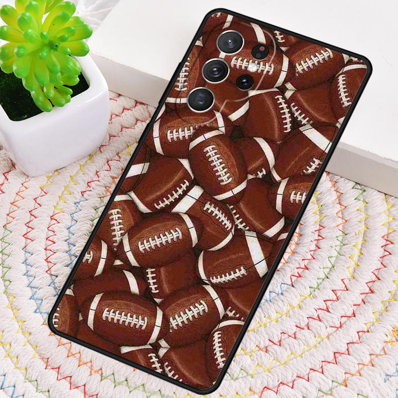 Rugby Football Sport TPU Phone Case For Samsung Galaxy Note 10 Pro S26 S25 S24 S23 S22 Ultra Plus S21 FE S20 Shockproof Cover