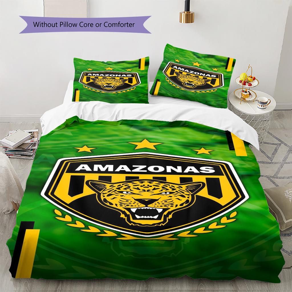 AMAZONAS FC Logo Pattern Bedding Set Quilt Cover Pillowcase Home Decor Gift (1 * duvet cover + 2 * pillowcase, without core)