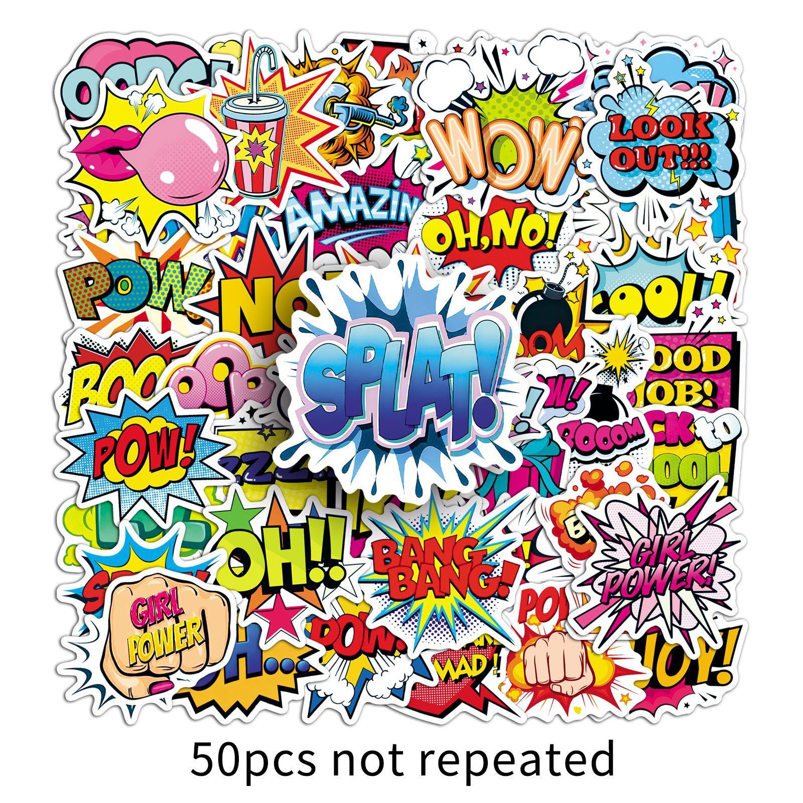 50 Взрыв Сюрприз Английский Креативный Водонепроницаемый Декоративный Блокнот Чехол для телефона Ручной Леджер Наклейка