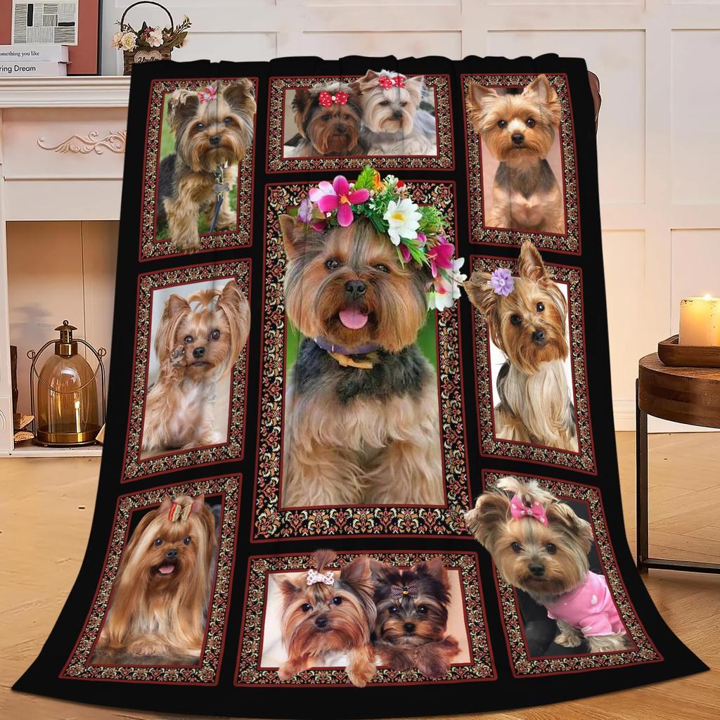 West Highland Terrier Terrier Fleece Blanket Cute Westies Dog Throw Blanket Super Soft Warm Flannel Blanket for Couch Bed Decor