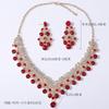 DIEZI Luxury Water Drop Crystal Necklace and Earrings Jewelry Sets For Women Accessories Wedding Party Gift Korean Big Jewelry