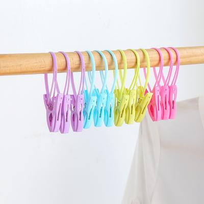 Cable Clothespin Windproof Clothespin Travel Portable Plastic Clip Fixed Underwear Socks Clothespin 12 Packs