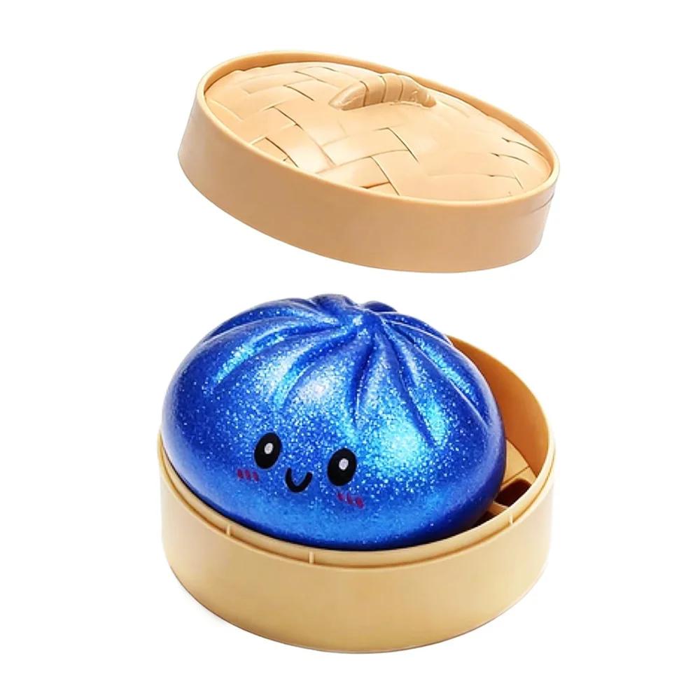Novo Bolinho de Glitter Bolinho de Glitter Squishy com Caixa Bolinhos Brinquedo Sensorial de Apertar para Alívio do Estresse