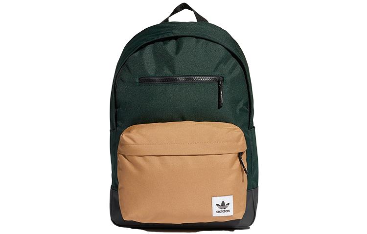Adidas Originals Trefoil Polyester Backpack Regular Unisex Green Brown FM1277 NS