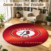 Round Rug Custom NameBristol City Pattern Non Slip Carpet Home Floor Decor