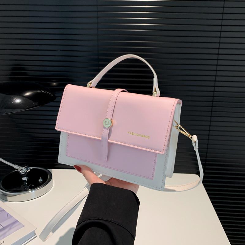 Fashionable Candy Color Pu Shoulder Bag Trendy Street Style Small Crossbody Bag