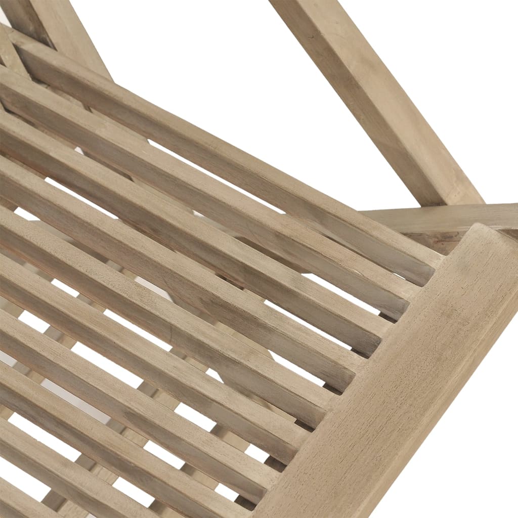 Garden Chairs 6 pcs Foldable Grey 56 x 61 x 89 cm Solid Teak Wood