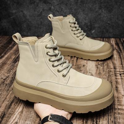 Classic Leather Men Ankle Boots Outdoor Man High Top Shoes Versatile Hiking Boots Leisure Walk Male Casual Botas Motocross Boots