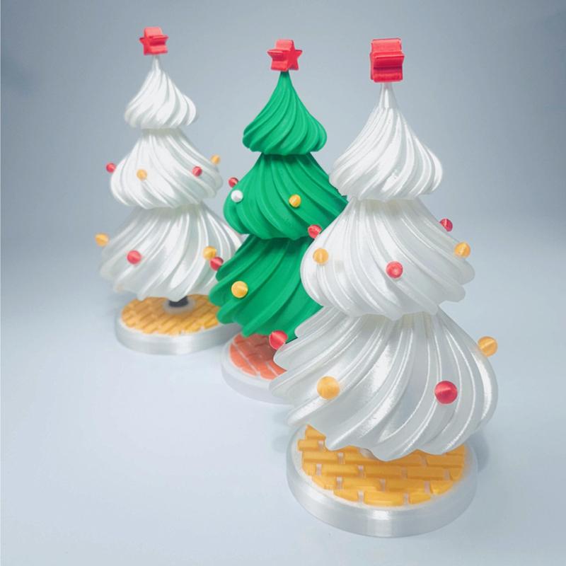 3D Printed Wind Blowing Dancing Christmas Tree Spinning Christmas Tree Ornament Desktop Decor Christmas Gifts