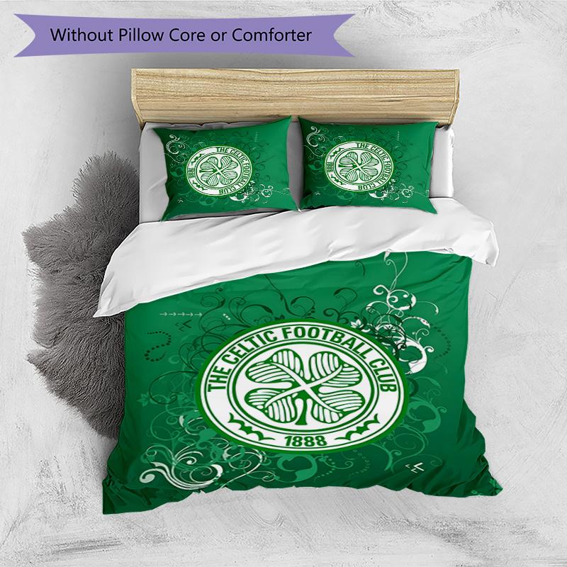 Celtic FC Printed 3PCS Bedding Set Soft Breathable Duvet Cover Pillowcases Set Washable Bedroom Decor Home Gift
