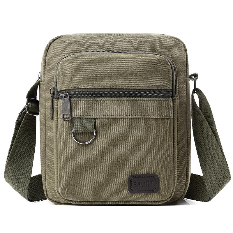 Solid Color Outdoor Travel Bag Men's Shoulder Bag Waterproof Wear-Resistant Large Capacity Crossbody Bag