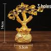 Yellow Crystal Golden Toad Money Tree Ornament with Lucky Bag