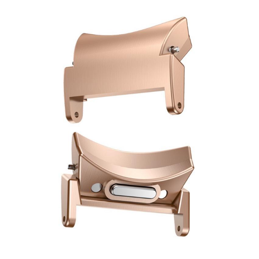 Compatible Stainless Steel Connector for Galaxy Watch 6 and Samsung 7th Gen - Button Style Head Grain