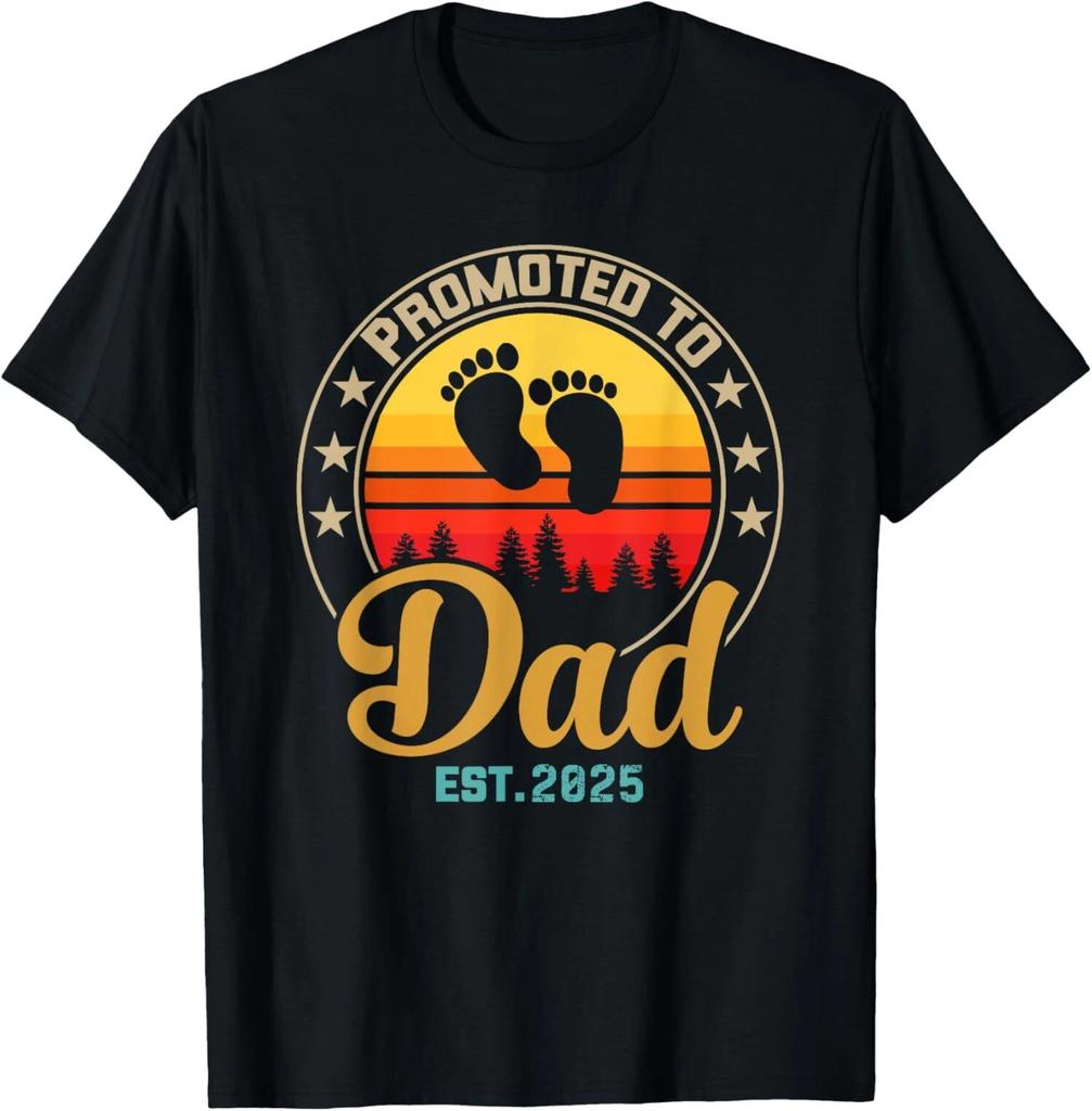 Promoted to Dad Est 2025 for New Fathers Design New Unisex T-Shirt