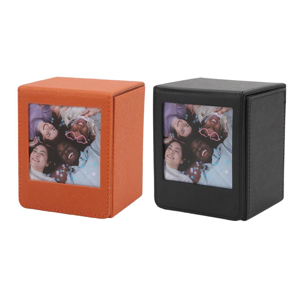 Photo Storage Box Multipurpose Large Capacity Magnetic Lid Closure PVC Picture Storage Container for