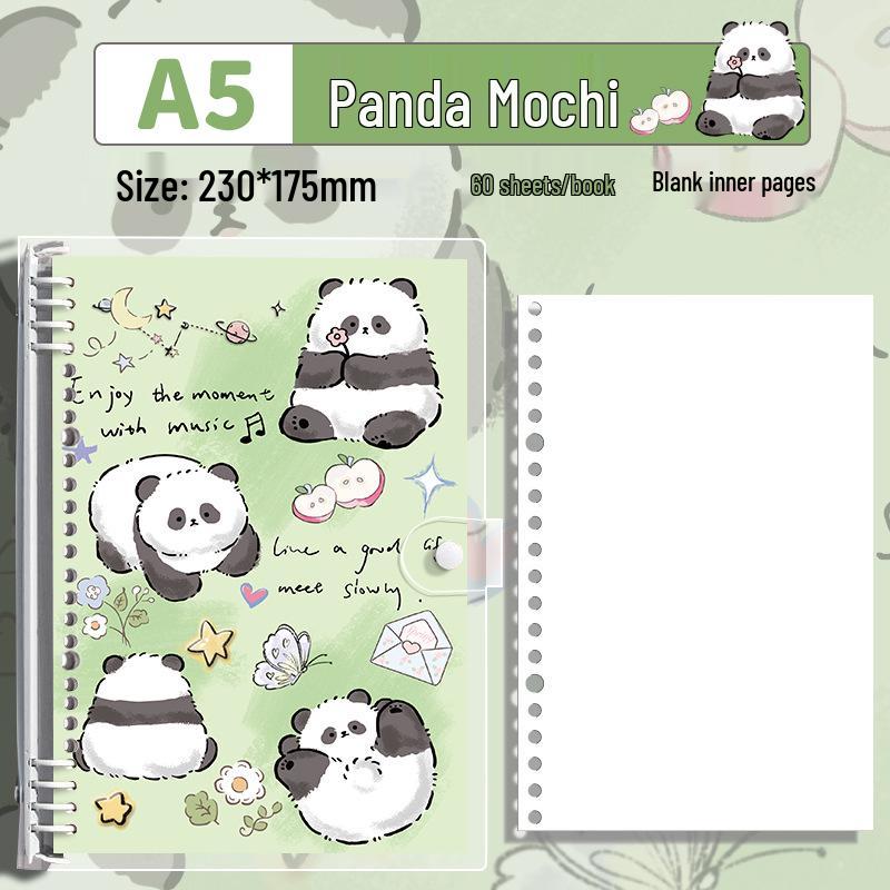 Cute Pet Transparent Soft PVC Binder B5 Notepad Diary with Iron Clip