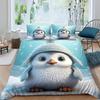 Cute Polar Animal Colorful Duvet Cover Set, Cartoon Penguin Bedding Set For Kids Boys Girls Funny Animal Quilt Cover Room Decor