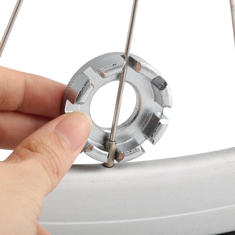 Bicycle Spoke Nipple Wrench Stainless Steel 8 Way Durable Portable Hand Tools MTB Road Bike Spoke Wrench Cycling Accessories