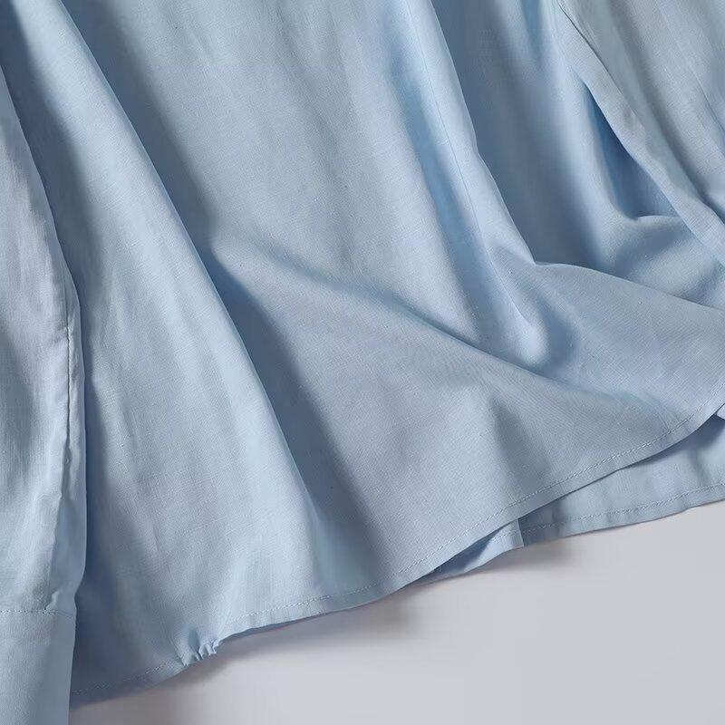 2025 Spring Women's Versatile Solid Color Single-Breasted Lapel Long-Sleeve Casual Commuter Shirt