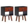 Day and Night - VidaXL Nightstands 2 Units Solid Acacia Wood 40x30x57 Cm