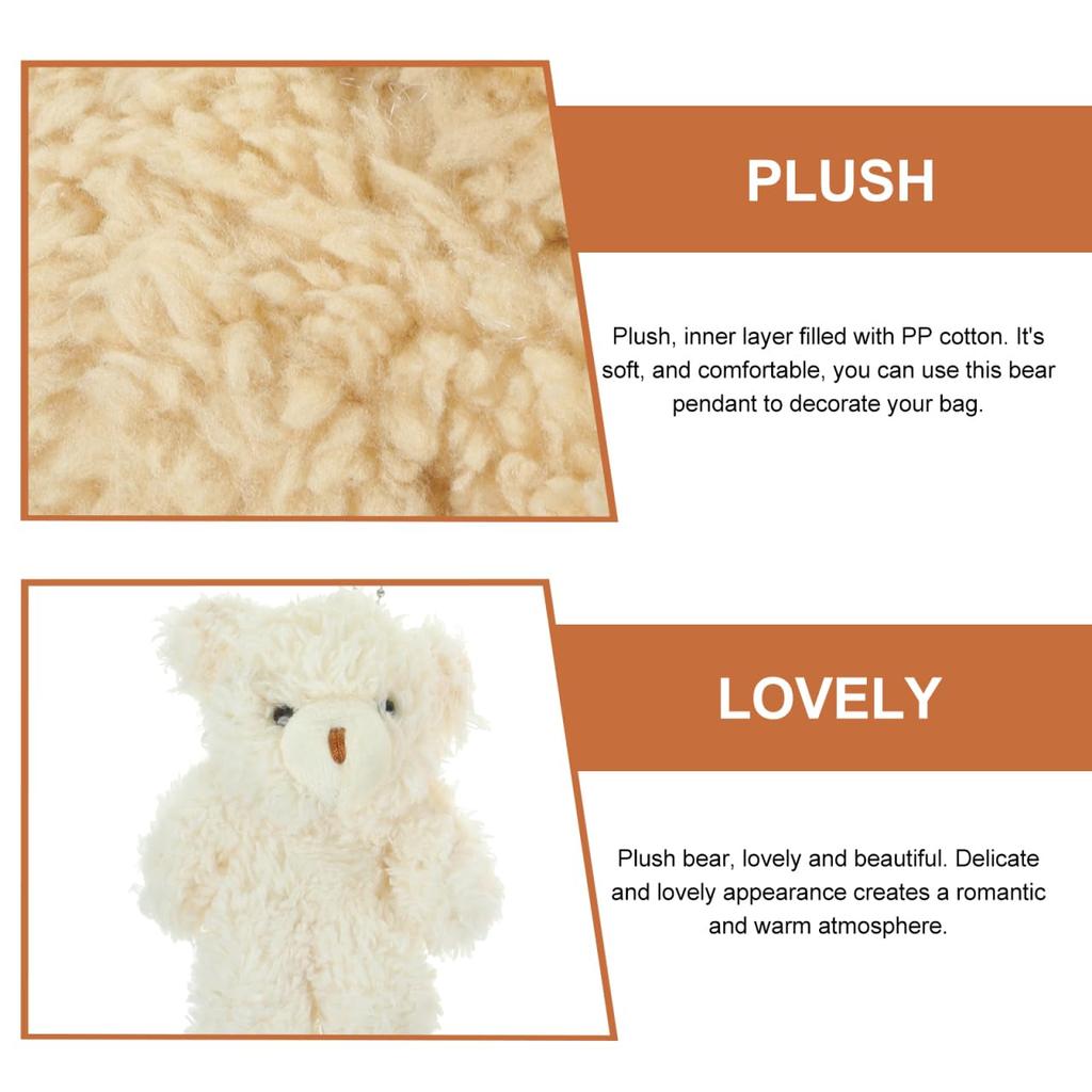 CALLARON 12-Piece Set of Stylish and Cute Bear Keychains and Small Plush Toys, Bag Charms, Perfect for Girls, Graduations, Christmas, or as a Keepsake