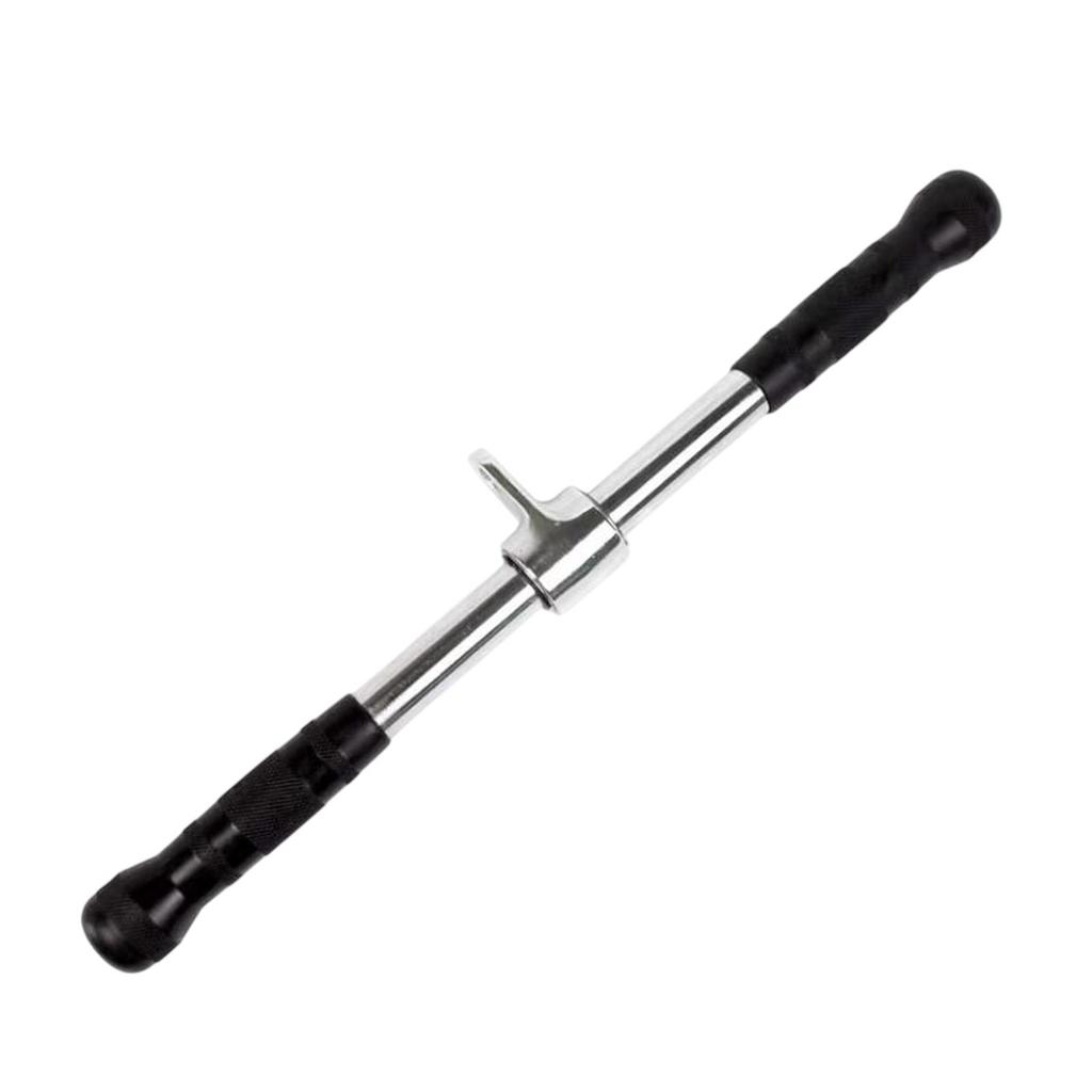 LAT Bar Non Slip Straight for Cable Pulley System Machine Squat Rack Gym Silver and Black