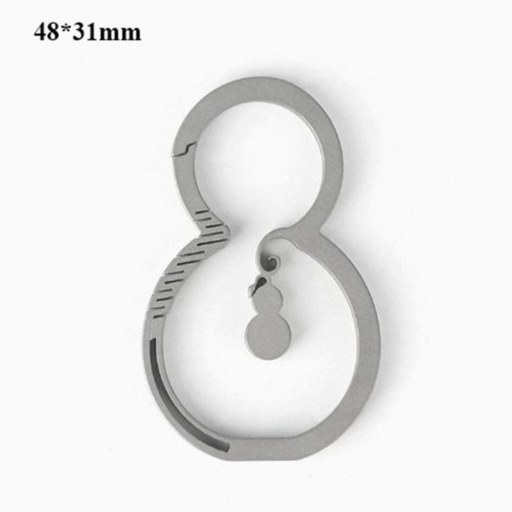 Real Titanium Alloy Keychains Buckle Portable Mini Key Rings Backpack Pendant Multi-functional Super Lightweight Bottle Openers
