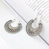 Náušnice kruhy Etnické Kmenové Aztécké Hippie Boho Visací Stříbrné Tibetské Módní