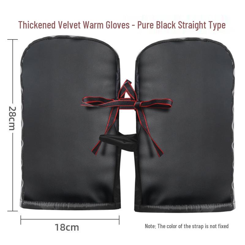 Winter Warm Waterproof Electric Scooter & Bike Handlebar Gloves - Windproof, Velvet Lined Motorcycle Covers