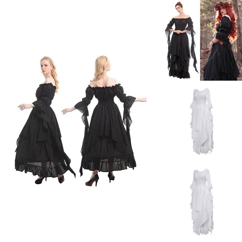 Hs7001 Qita Renaissance-Kostüm mit Polyesterstoff Unisex Mittelalterliches Halloween-Kleid für Spiel Anime Rollenspiel Größen S-xxl)