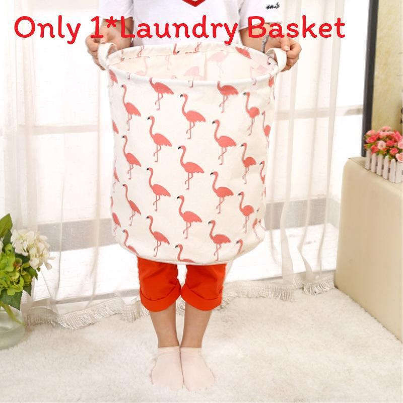 Collapsible Cotton Linen Laundry Basket With Handle For Clothes And Storage In Modern Home Decor