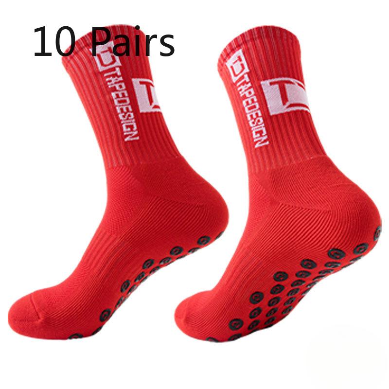 10 Pairs of Male Spring and Autumn Glue Non Skid Shock Towel Bottom Sports Basketball Football Socks