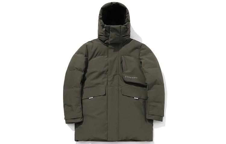 Li Ning Sports Fashion Collection Down Jackets Men s Forest Green Hooded Moderate AYMQ247-2 XL