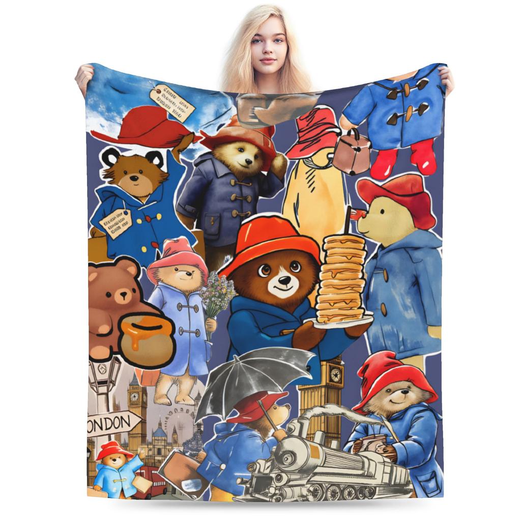 Großbritannien Paddington Super Warme Decke Braunbär Kinder Plüsch Überwurf Neuheit Outdoor Flanell Bettbezug Sofa Bettdecke