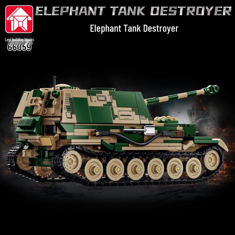 Le Yi 66051-72 Elephant Tank Destroyer IS2 Building Blocks for Kids