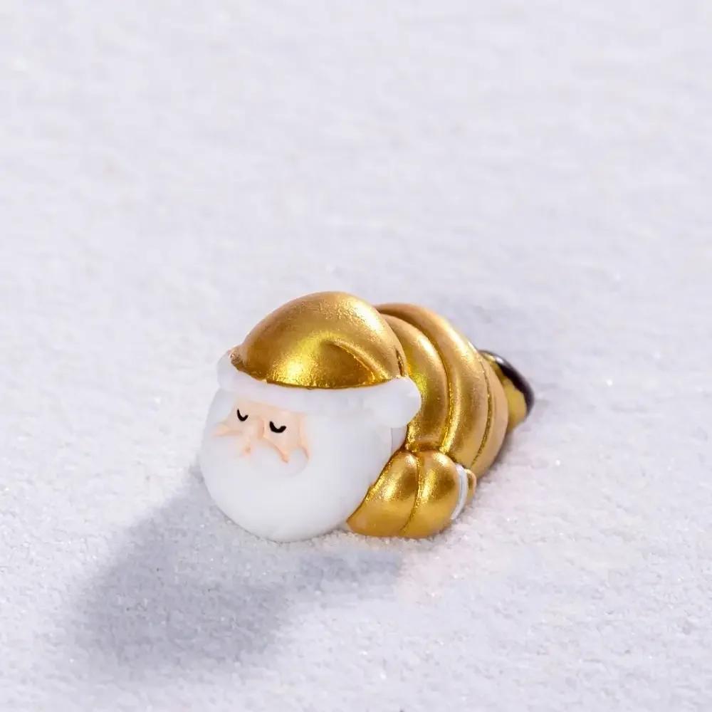 Toy Resin Christmas Figurines Accessories Home Decorations Miniature Santa Claus Bonsai Micro Landscape Cartoon Santa Statue