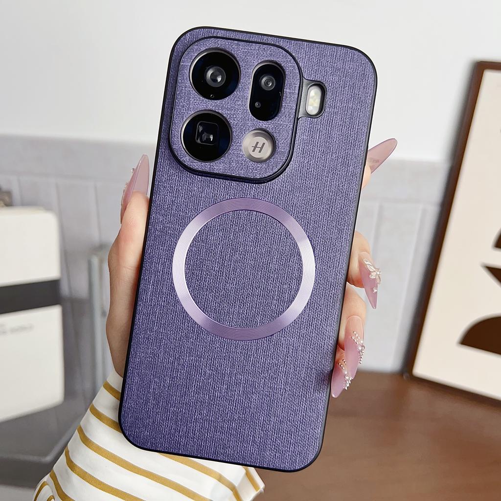 Für Oppo Find X9 X8 Pro für Magsafe Magnetisches Kabelloses Laden Handyhülle für Find X8 Ultra Find X9Pro Leder Schutzhülle