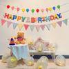Happy Birthday Banner Set String Lights Hanging Flag Birthday Theme Party Decorations Boys Girls Baby Shower Decor Photo Props