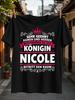 Konigin Nicole Betritt Den Raum GermanCrown and Ornate Pink Typography for Queen Nicole Graphic Tee  Unisex All T-Shirt