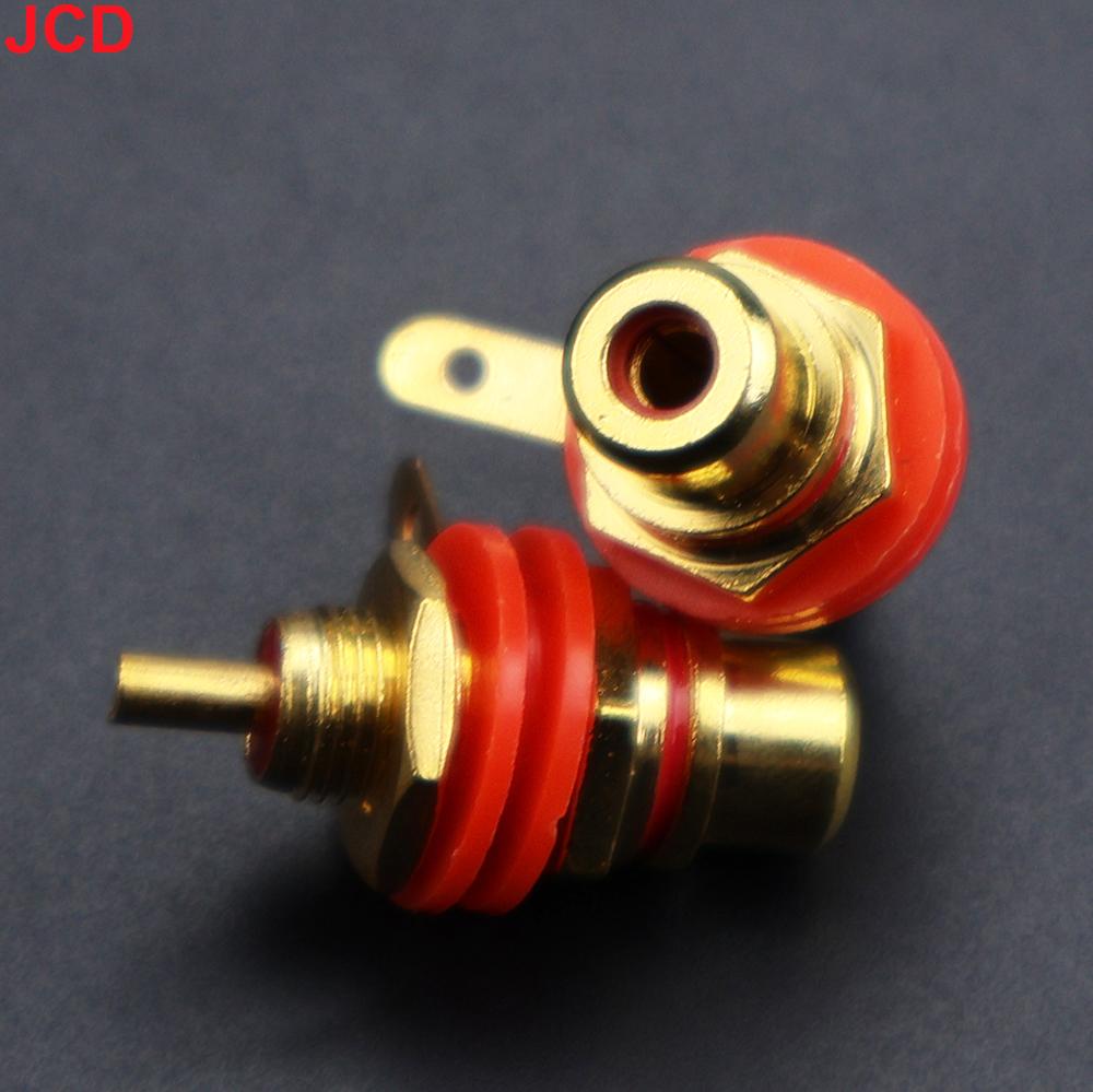 4 Pcs Solderable Rca Panel Mount Plug Female Jacks Socket Connector Chassis Amplifier Terminal Adapter Coupler for Amp (2 Pairs)