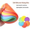 Kids Flying Disc Toy Outdoor Playing Lawn Game Disk Flyer for Kindergarten Teaching Soft Silicone Colorful 6 Pack Set