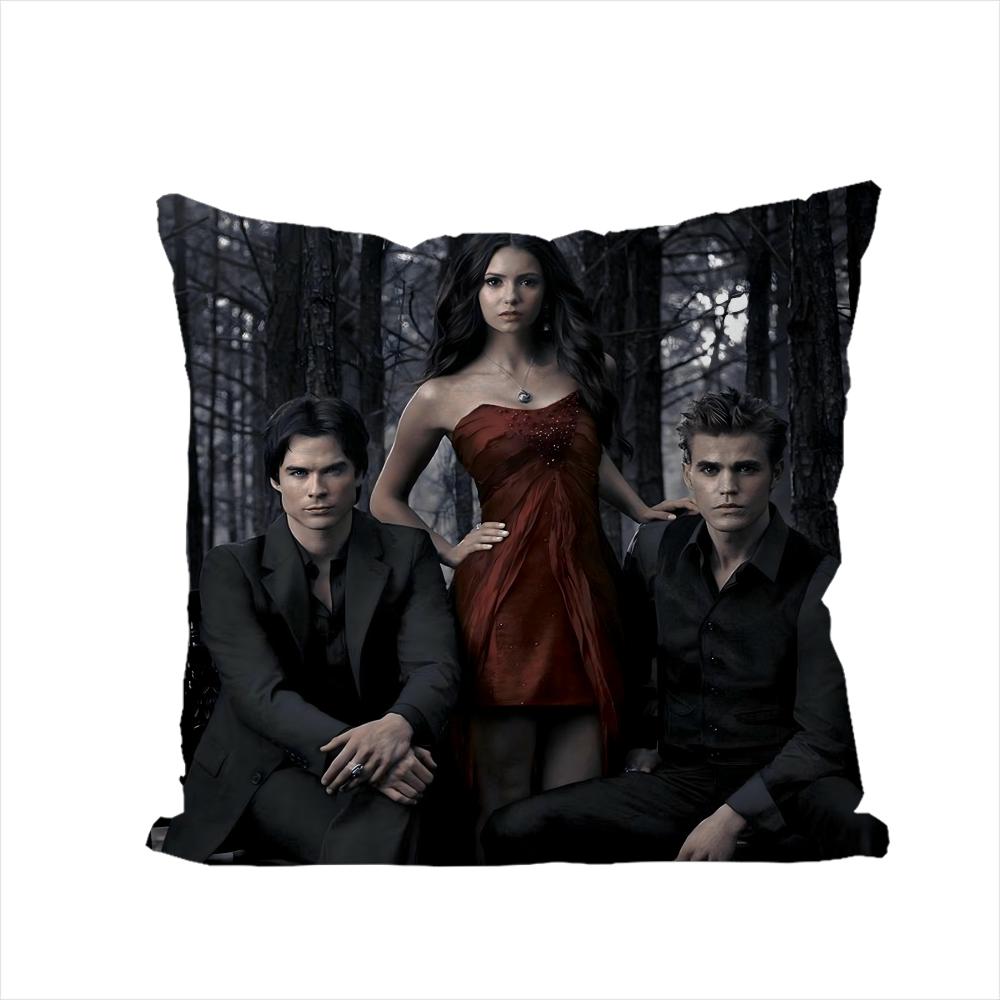 The VVampire Diaries Pillow Case For Car Sofa Decorative Home Doublesided Print Plush Square Throw Pillow Cushion Cover