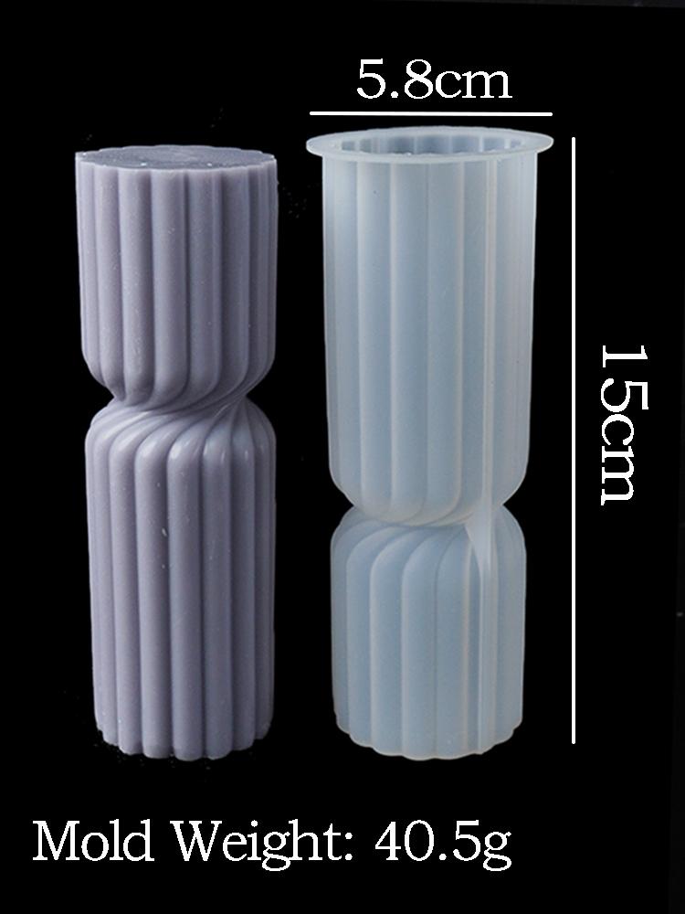 3D Geometric Silicone Candle Mold New Texture Cylindrical Scented Soap Mold DIY Square Column Hexagonal Cylinder Mold Home Decor